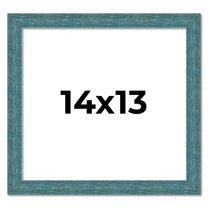 14x13 Frame Blue Rustic Barnwood Solid Wood Picture Frame Width 1.25 Inches | Interior Depth 0.5
