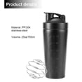 thumbnail image 2 of Bouteilles Shaker pour Mélanges de Protéines, Tasse Isolée en Acier Inoxydable à Double Paroi avec Fouet Sans BPA, 2 of 6