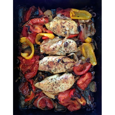 LAMINATED POSTER Roast Chicken Poultry Food Cooking Peppers Oven Poster Print 24 x (Best Way To Roast A Chicken)