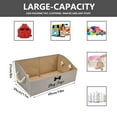 thumbnail image 4 of Brabtod Dog Toy Basket, Collapsible Fabric Dog Toy Box and Storage Bin With Handle - Trapezoid Basket Chest Organizer for Pet Toys, Blankets and Accessories, Snow Brown, 4 of 7