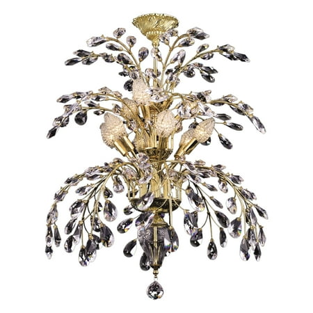 

Dale Tiffany 9 Gold Crystal Chandeliers