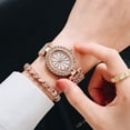 thumbnail image 3 of XR4603 Lujoso Bling Reloj de pulsera para mujer decorado con cristal completo Reloj elegante pa MABOTO Mirar, 3 of 7