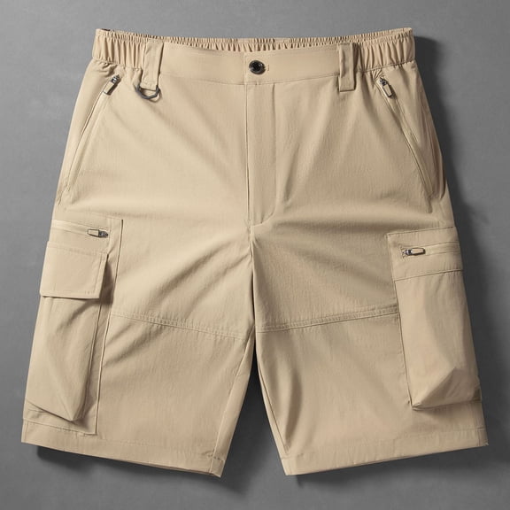 Aimik Tactical Cargo Shorts for Men Pockets Button Waist Mens Trekking Shorts Summer Quick Dry Sport Shorts for Camping or Outdoor