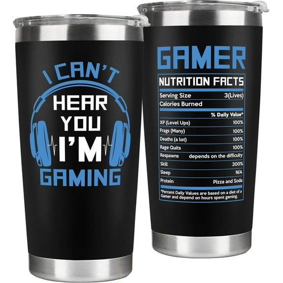 Gaming Gifts - Gaming Gifts for Men,Gaming Gifts for Boys,Gaming Gifts for Women,Gifts for Gaming Boyfriend - Christmas Gaming Tumbler for Boys - I Can''t Hear You I''m Gaming Cup - 20 Oz Tumbler