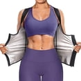 thumbnail image 1 of Chaleco faja sauna Junlan con cierre, negro, talla XL, 1 of 5