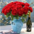 thumbnail image 2 of Peonía de seda sintética artificial, flor grande, , boda, , decoración, rojo Gloria Flor artificial, 2 of 5