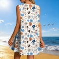 thumbnail image 5 of Mifsaly Floral Dress for Women Casual Crewneck Sleeveless Mini Dresses Lightweight Flowy Ruffle Tiered Summer Beach Vacation Sundress L, 5 of 7