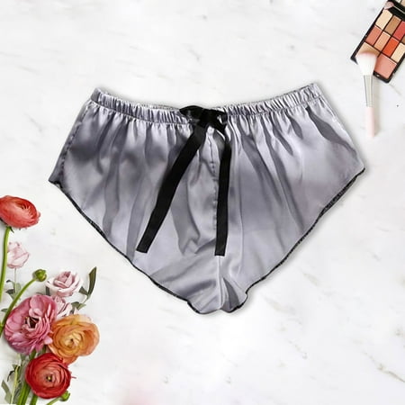 

Vikakiooze 2022 Silk Satin Sexy Flowers Floral Lace Pajamas Underwear Women Shorts S XXXL Underwear for Women