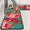 thumbnail image 2 of Kitchen Rugs Sets Of 2,Pioneer Flower Floral Print Pattern Anti Fatigue Kitchen Mat Rugs Non Slip Washable,Decorative Kitchen Floor Mats for Kitchen,Sink,Laundry,17"x47"+17"x47", 2 of 5