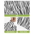 thumbnail image 4 of Black White Lines Bar Stool Covers Set of 6, Retro Stripes Texture Minimalist Art Stretch Washable Bar Chair Covers with Backs, Removable Pub Counter Height Chair Cover for Kitchen Dining Room Cafe, 4 of 7