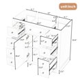 thumbnail image 6 of 36" Bathroom Vanity without Sink, Cabinet Base Only, Bathroom Vanity with 1 Cabinet and 6 Drawers, White, 6 of 8