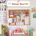 thumbnail image 4 of Amdohai Message Board Kit Cork Wood Wall Hanging Bulletin Notice Photos Memo Board for Home, 4 of 8