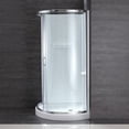 thumbnail image 3 of OVE Decors Breeze 34" Curved Corner Shower Kit 4pc includes Glass Door & Panel, base and walls, 3 of 7