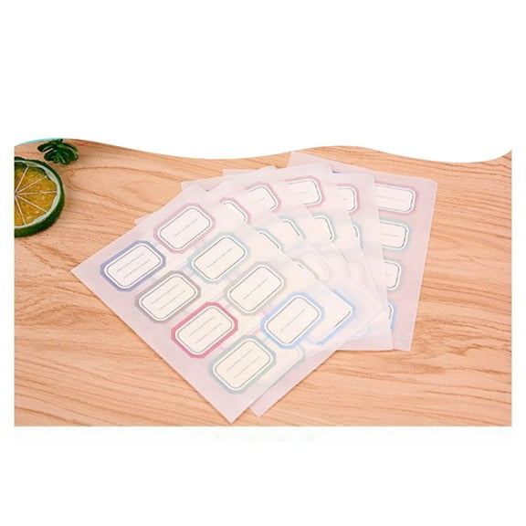 Raindrops Self Adhesive Office Label 6 Sheets Name Tags Assorted Color Paper for File Folders Envelopes 1 Pack