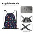 thumbnail image 6 of Kdxio Space Dinosaur Print Drawstring Backpack Bag,Waterproof Draw String Back Sack, Gym Drawstring Bags Swim Bag For Unisex, 6 of 9
