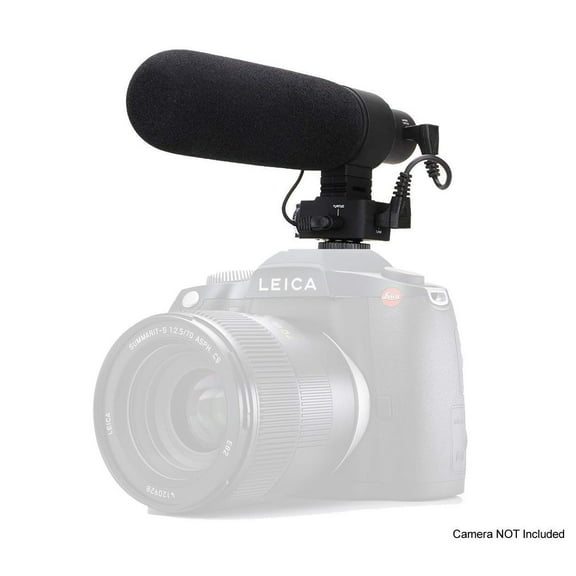 Advanced Super Cardioid Microphone (Stereo/Shotgun) With Dead Cat Wind Muff For Sony Alpha A6300