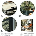 thumbnail image 3 of Designart "Iconic Chairs Coral and Green Mid Century" Mid-century Metal Wall Art Prints, 3 of 5