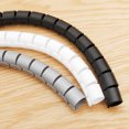 thumbnail image 3 of Wire Storage Pipe Bite-proof Cable Organizer Protective Cable Spiral Cable Winder Pattern Random, Black, 10mmx1.5m, Clamp 10mm, 3 of 5