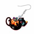 thumbnail image 3 of Halloween Cute Black Cat With Pumpkin Dangle Earrings Sexy Leisure Style Alloy 18K Gold Plated Jewelry Delicate Female Gift, 3 of 5