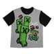 thumbnail image 4 of Pijamas de manga corta para niños de Minecraft, conjunto de 2 piezas de pijamas para niños Minecraft Ropa de dormir, 4 of 5