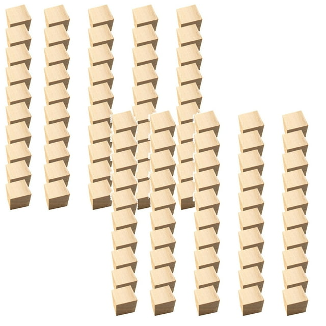kjfeif 100pcs Wood Cube Block DIY Wooden Cube Block Primary Color Cubic Wood Wooden Craft Ideal for Sorting, Counting, Classrooms, Replacement Pieces (10mm)