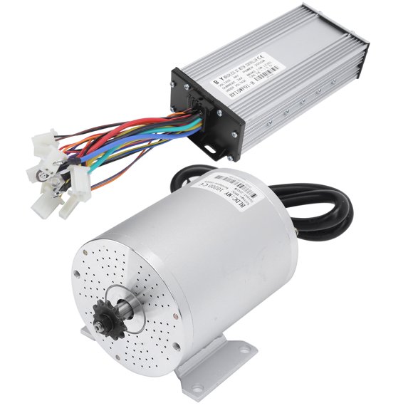 48V 2000W Motor Controller with Throttle Grip, 4500rpm/min 48V 2000W Brushless Motor Controller High Speed Low Noise for Scooter for Tricycle for Electric Bike