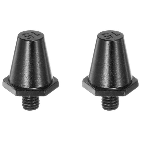 Track Spikes 15mm Aluminum Lightweight for Soccer Shoes, Black, 2 Pieces