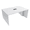 Classic White with Black Electric, variant on Face-To-Face Desk | 4 Person Collaborative Table | 4x6 All Laminate Team Desk | Lakeland Salt