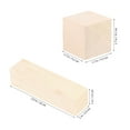 12 Pcs DIY Unfinished Wooden Material Cube Wood Grain Blank Block