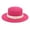 Hot Pink, variant on Classic Natural Straw Boater Hat Men Women Handmade Skimmer Hat Vintage Flat Top Hat Panama Style 20s Party