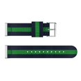 thumbnail image 2 of For Fitbit Versa 4/Sense 2 Nylon Replacement Stripe Band Pink Buckle Adjustable Watch Strap, 2 of 3