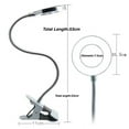 thumbnail image 2 of USB Rechargeable Book Light For Reading In Bed Portable LED Clip On Light With Adjustable Brightness Dimmable Eye Caring Aluminum Alloy Design Projector Clock for Bedroom Ceiling Warm Night Light, 2 of 3