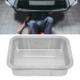 thumbnail image 3 of Oil Drain Pan Portable Universal Metal Construction Automotive Oil Change Container Portable Oil Drainer Pan White Metal Catch Basin, 3 of 7
