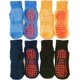 thumbnail image 1 of Leeshow - 4 pares de calcetines antideslizantes para cama elástica para niños, calcetines antideslizantes para ejercicio, gimnasio, yoga y pilates, Amarillo, azul marino., 6-9years, 1 of 3
