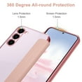 thumbnail image 6 of Petocase for Samsung Galaxy S23 Plus Case [RFID Blocking] with 2 Tempered Screen Protectors,Slim Folio Flip Cover PU Leather Wallet Cover with Build in Lens Protector Clear Soft TPU Back,Rose Gold, 6 of 7