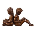 thumbnail image 2 of Studious Bookends Durable Boy Girl Reading Child para la Accesorios Decoración para Ornamento de escritorio, 2 of 9