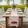 thumbnail image 4 of Table Runners 72 Inches Long Dress Scarves, Valentine's Day Farmhouse Kitchen Table Runner, Coffee Tablerunners, Love Heart Roses Romantic Wooden 16x72 Inch, 4 of 9