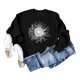 thumbnail image 2 of Sudadera con cuello redondo de girasol para mujer, transpirable, cómoda, holgada, de manga larga, para uso diario, negro, L, 2 of 4