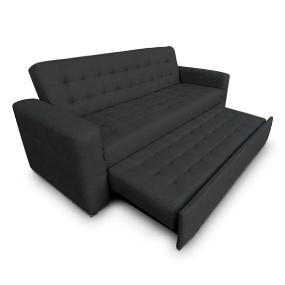 Sofa cama Mobydec Matrimonial Plegable en Lino Gris Oxford moderno