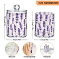 thumbnail image 5 of Yayeee 2 Pack Qtip Holder Bathroom Cotton Swab Canister with Lid Clear Dispenser Set, Lavender Pattern, 5 of 6