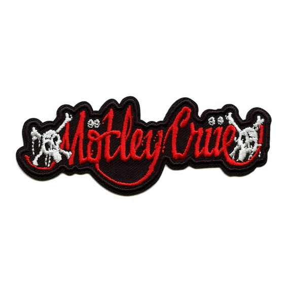 Official Motley Crue Patch Red Feelgood Logo Embroidered Iron On