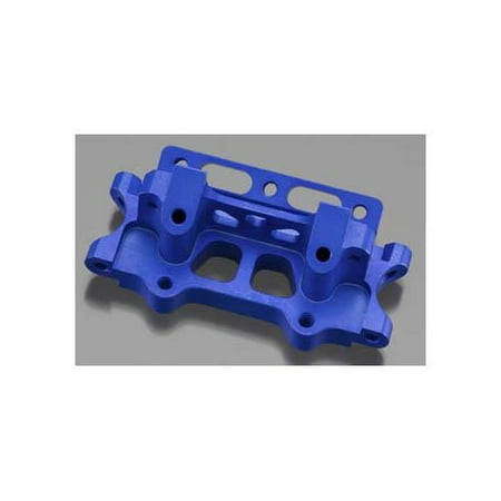 Alum Front Bulkhead - Integy RC Toy Model Hop-ups T6755BLUE V2 Alloy Front Bulkhead for Nitro Rustler
