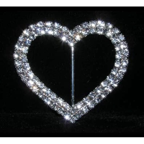#14581 - 2 Row 2.25" Heart Buckle