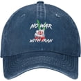 thumbnail image 1 of No War with Iran Hat Iranian Peace Love Golf Hats Retro Dad Baseball Caps, 1 of 8