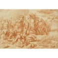 thumbnail image 3 of Nicolas Poussin 18x14 Black Modern Framed Museum Art Print Titled - The Crossing of the Red Sea (1634), 3 of 5