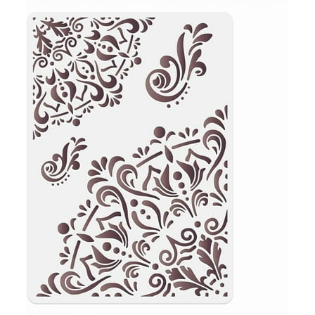 A4 Size 1/4 Mandala Stencil Template Reusable Plastic Stencil for Painting on Wood Wall Floor Tile Fabric Glass DIY Home Decor