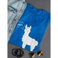 thumbnail image 3 of Tee Bangers Womens Graphic Tee - Llama Meow Graphic Design - Regular Fit 100% Cotton, 3 of 4