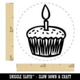 thumbnail image 2 of Sprinkled Birthday Cupcake with Candle Self-Inking Rubber Stamp Ink Stamper - UV Ink - Mini 1/2 Inch, 2 of 7