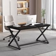 thumbnail image 1 of Rustic Computer Desk  Industrial Home Office Desk  Farmhouse Wood Metal Work Desk for Writing Study  Vintage Minimalist Executive Workstation PC Gaming Table in Bedroom  Rustic, 1 of 5