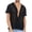 Black, variant on PuLe Mens Floral Lace Shirt Short Sleeve Hollow Out Sheer See Through Casual Button Down Shirts